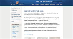 Desktop Screenshot of policy.boisestate.edu