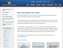 Tablet Screenshot of policy.boisestate.edu