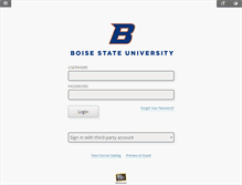 Tablet Screenshot of blackboard.boisestate.edu