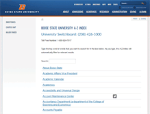 Tablet Screenshot of index.boisestate.edu
